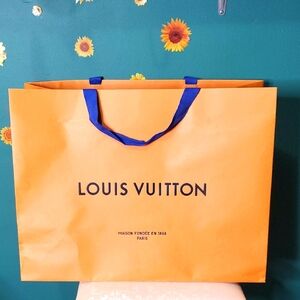 Louis Vuitton Vibrant Orange Shopping Bags Handles